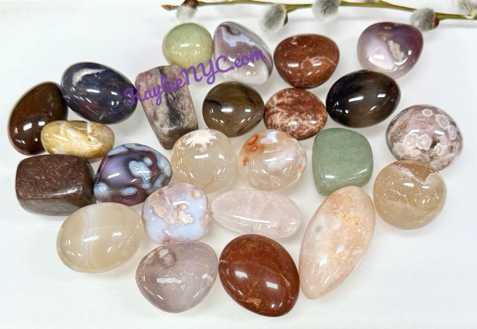 2-Pound Mixed Tumbled Crystal Stones Variety Lot - accessory