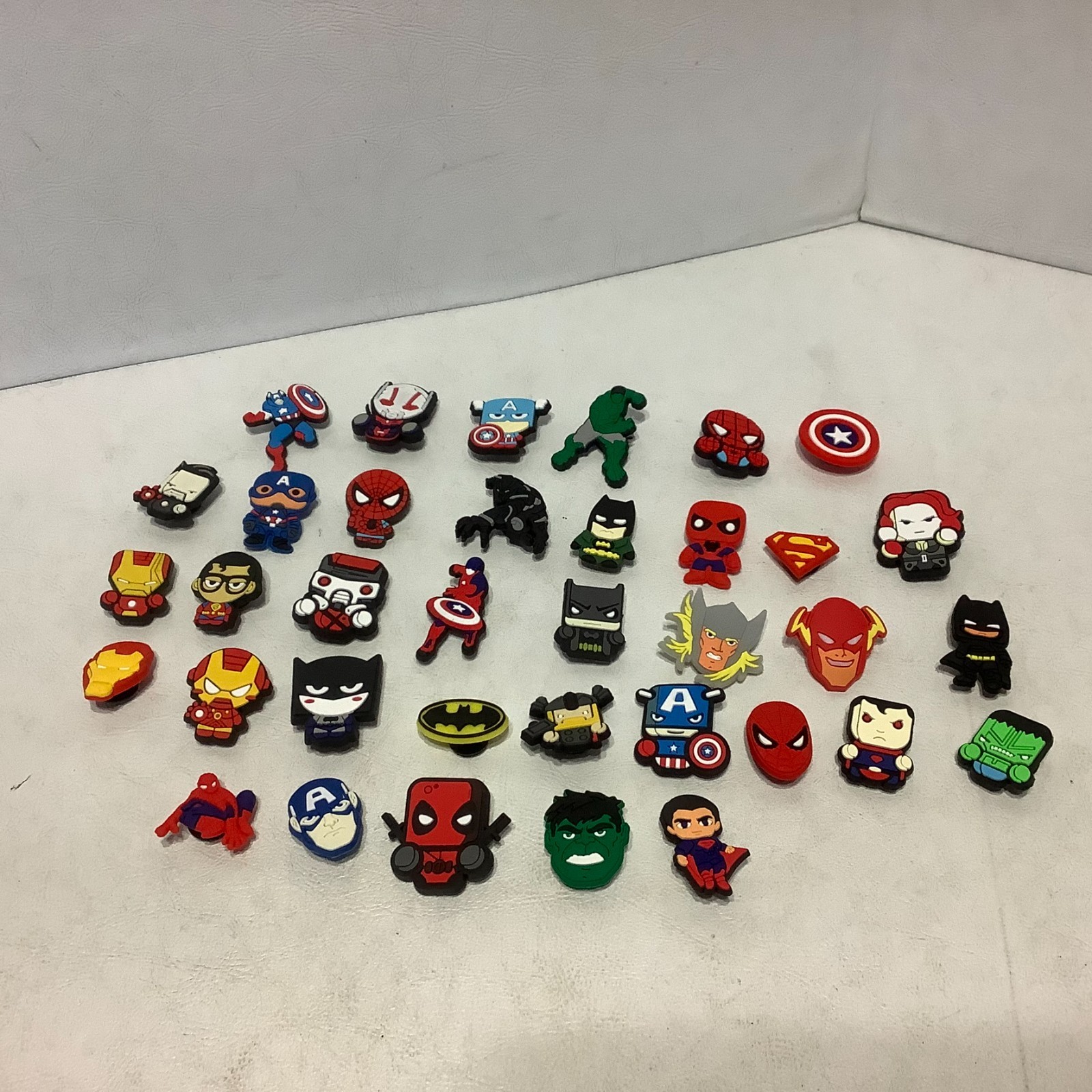 36-Piece Superhero Jibbitz Charm Set for Crocs — Marvel & DC Mix - accessory