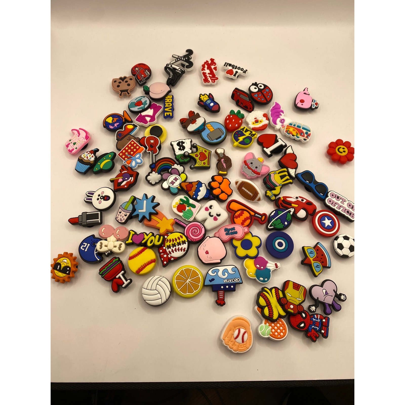 Assorted PVC Shoe Charms for Clogs and Sandals – Bulk Lot - accessory