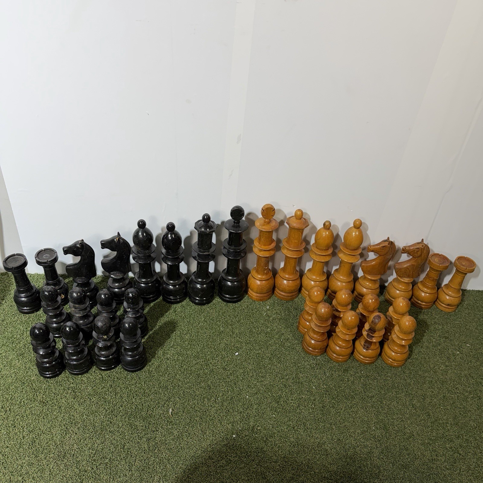 Handmade Vintage Wooden Chess Set with Large Pieces (King 10.5") - accessory