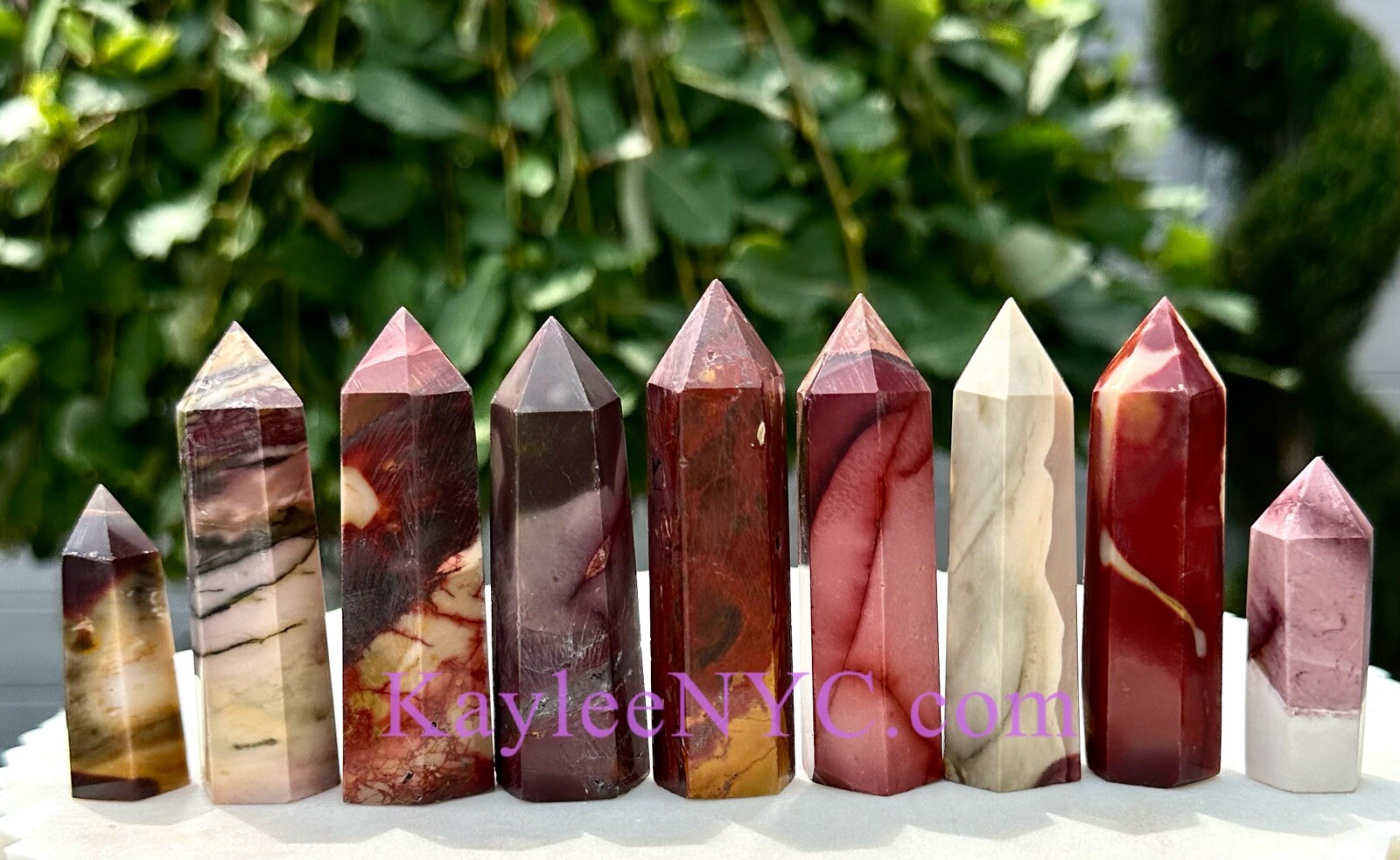 Natural Mookaite Jasper Obelisk Points — 1 lb Assorted Lot - accessory