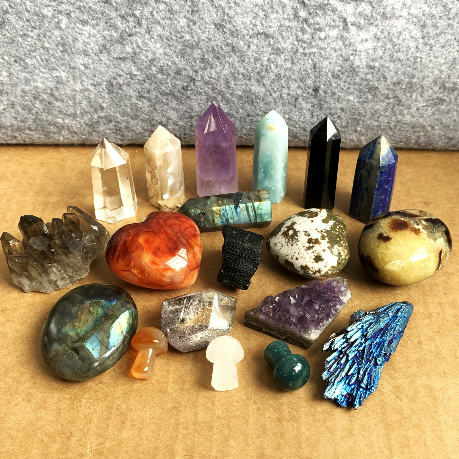 Natural Quartz Crystal Obelisk Wand Points – Raw Mineral Specimen Lot - accessory