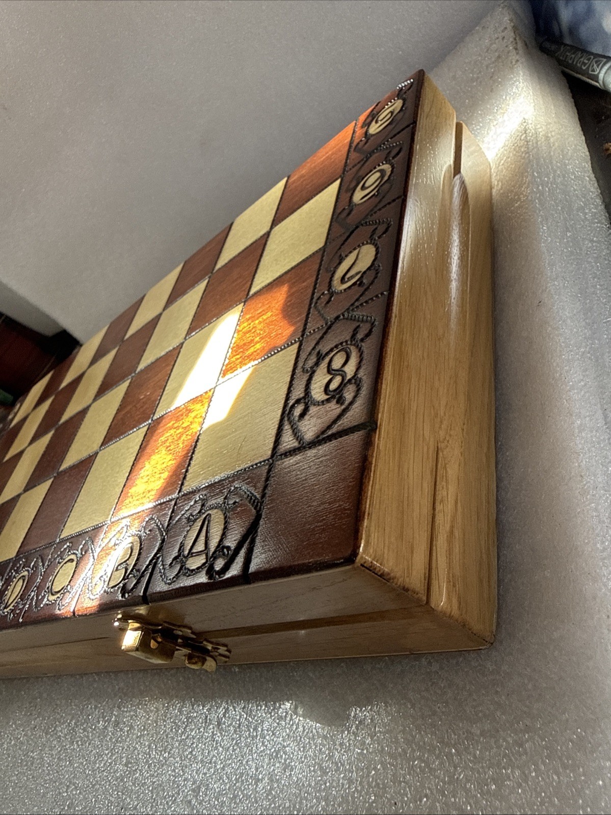 Wegiel Handmade Mini Ambassador Chess Set in Beech and Birch Wood - accessory