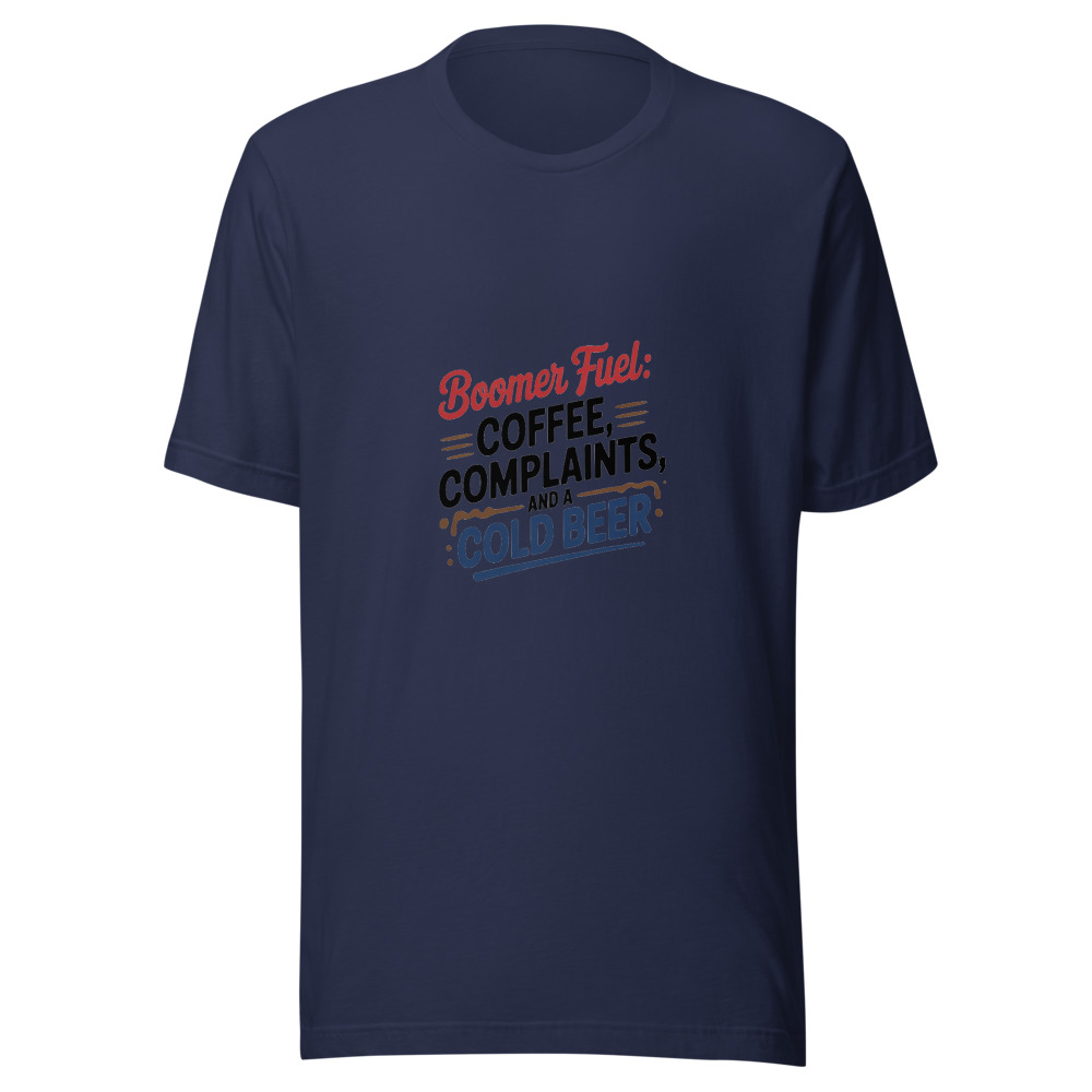 Boomer Fuel: Coffee, Complaints, and a Cold Beer - tshirt