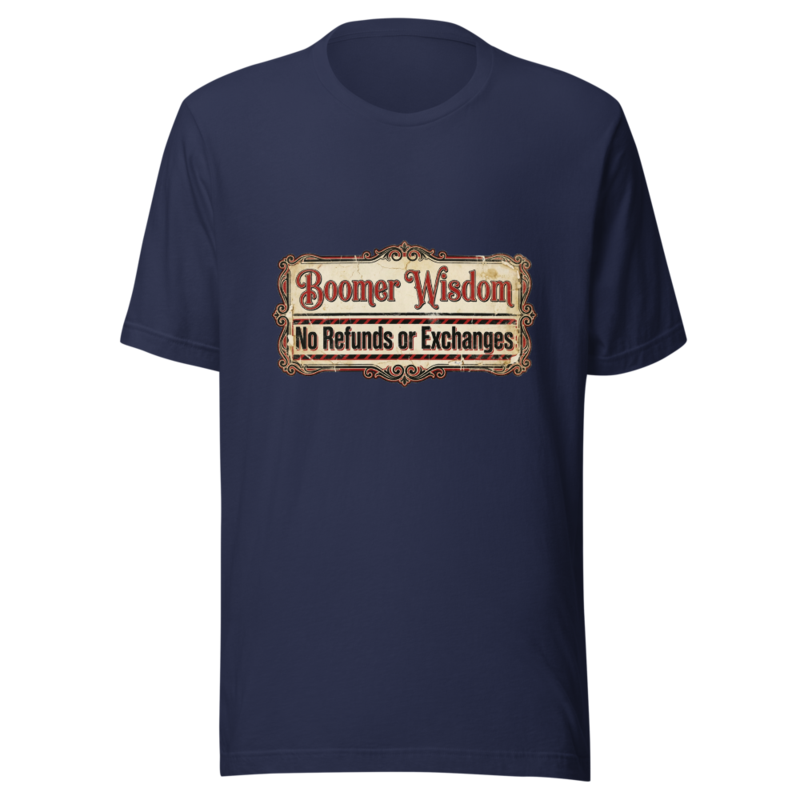 Boomer Wisdom: No Refunds or Exchanges - tshirt