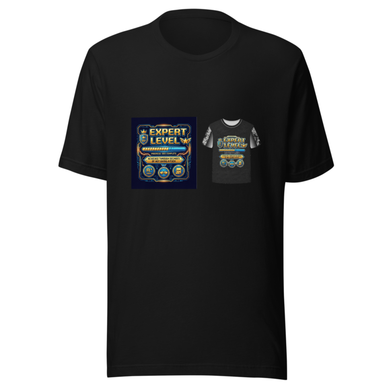 Expert Level: Achieved Through Decades of Not Giving a Fuck - tshirt