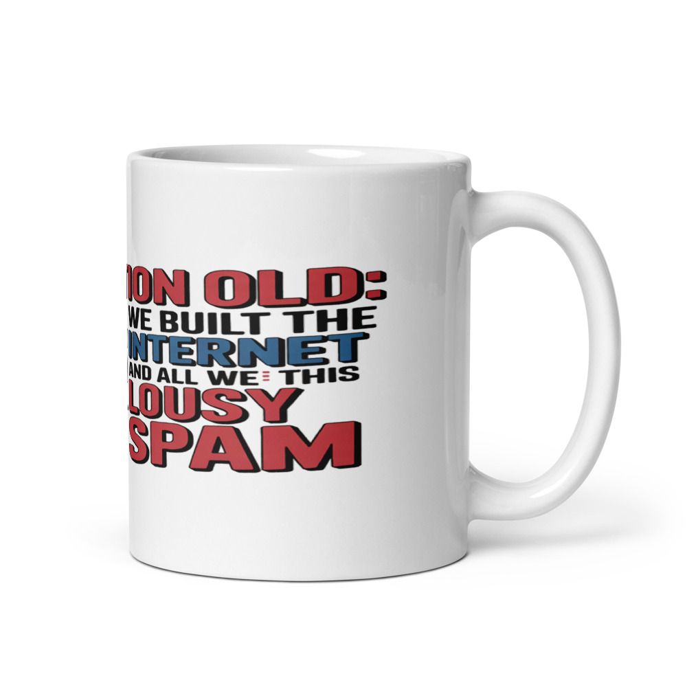 GENERATION OLD: WE BUILT THE INTERNET AND ALL WE GOT WAS THIS LOUSY SPAM - mug