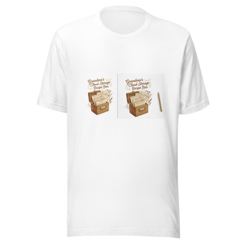 Grandma's Cloud Storage: Recipe Box - tshirt
