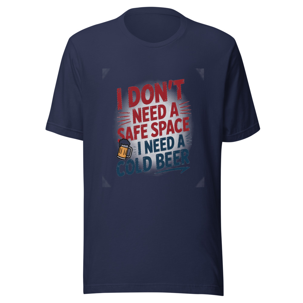I DON'T NEED A SAFE SPACE, I NEED A COLD BEER - tshirt