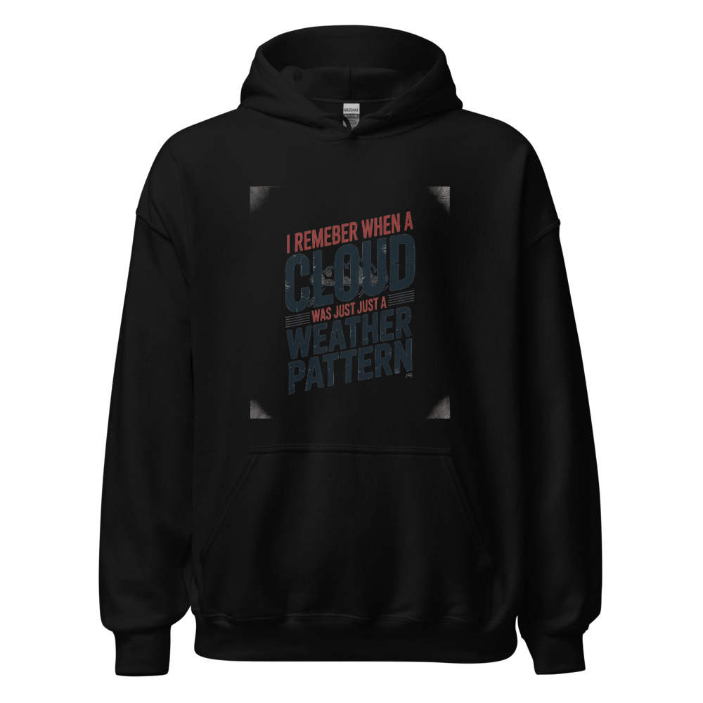 I REMEMBER WHEN A CLOUD WAS JUST A WEATHER PATTERN - hoodie