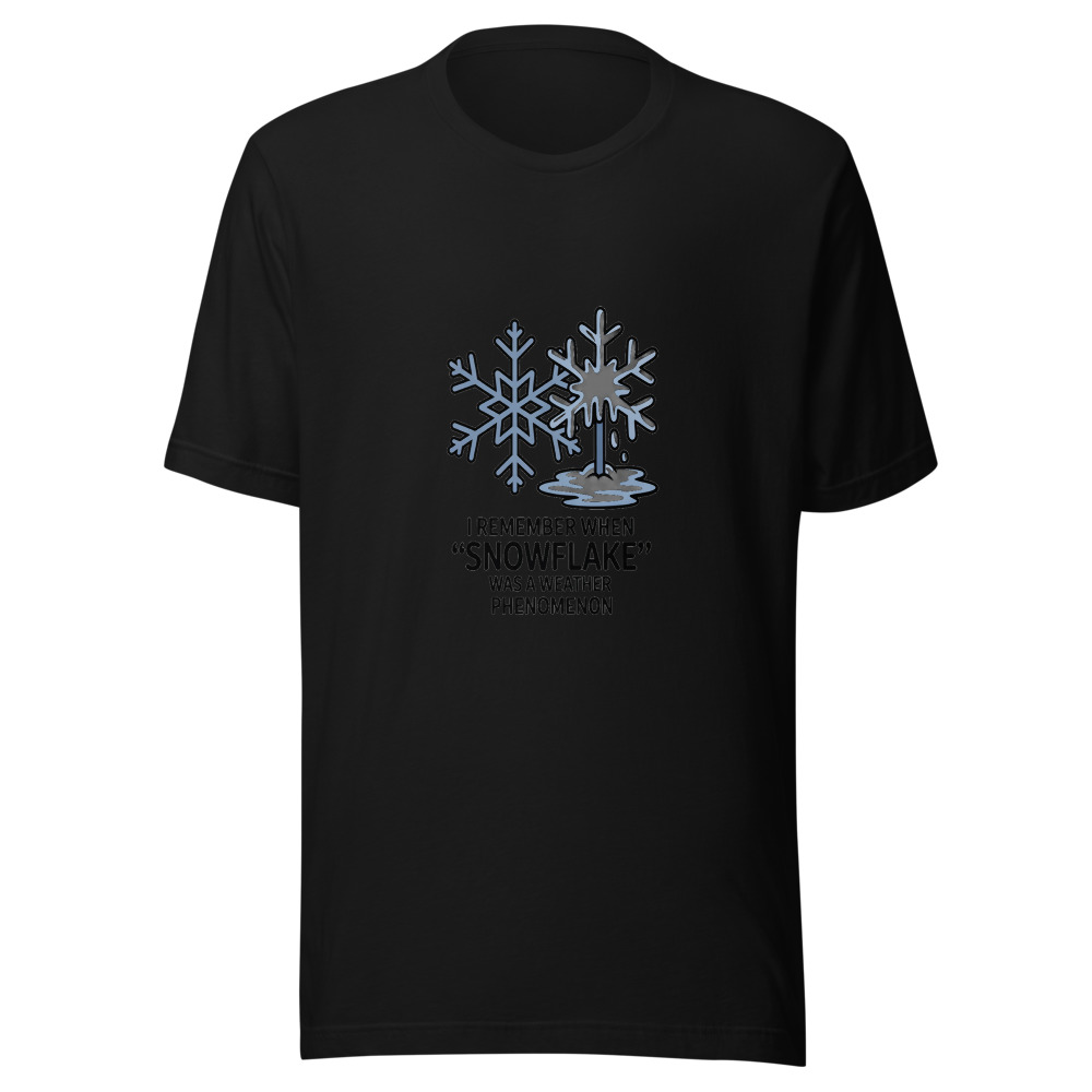 I REMEMBER WHEN 'SNOWFLAKE' WAS A WEATHER PHENOMENON - tshirt