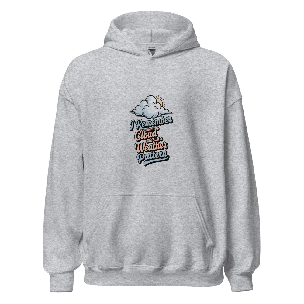I REMEMBER WHEN THE CLOUD WAS JUST A WEATHER PATTERN - hoodie
