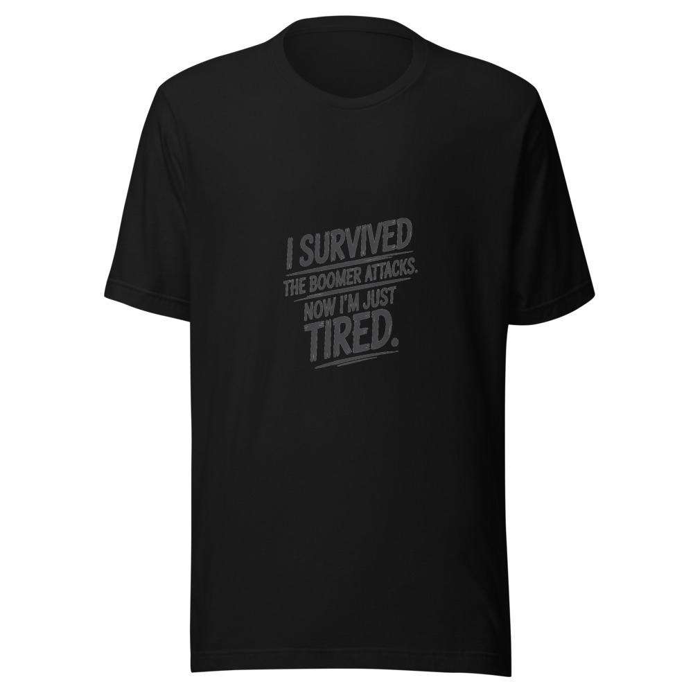 I SURVIVED THE BOOMER ATTACKS. NOW I'M JUST TIRED. - tshirt
