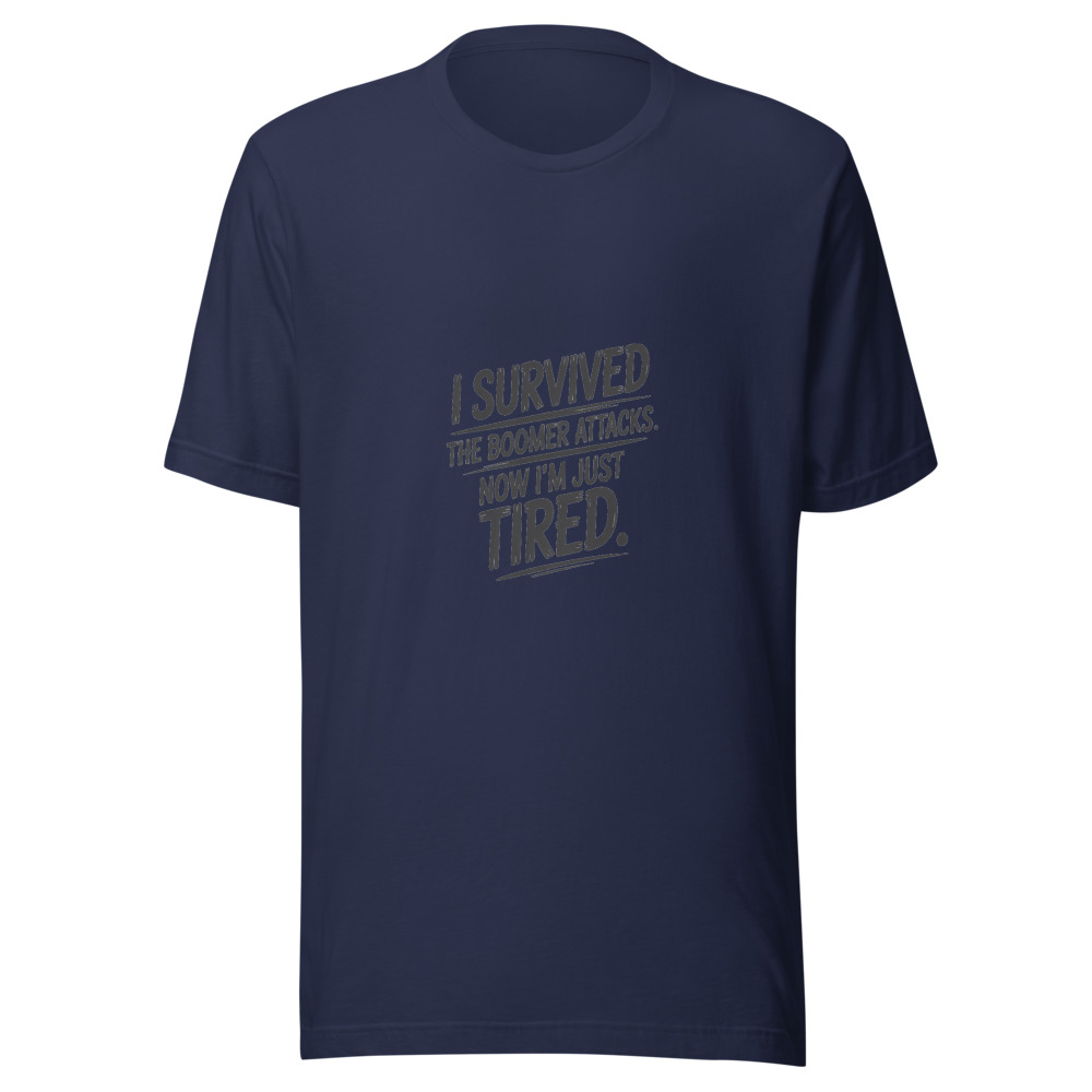 I SURVIVED THE BOOMER ATTACKS. NOW I'M JUST TIRED. - tshirt