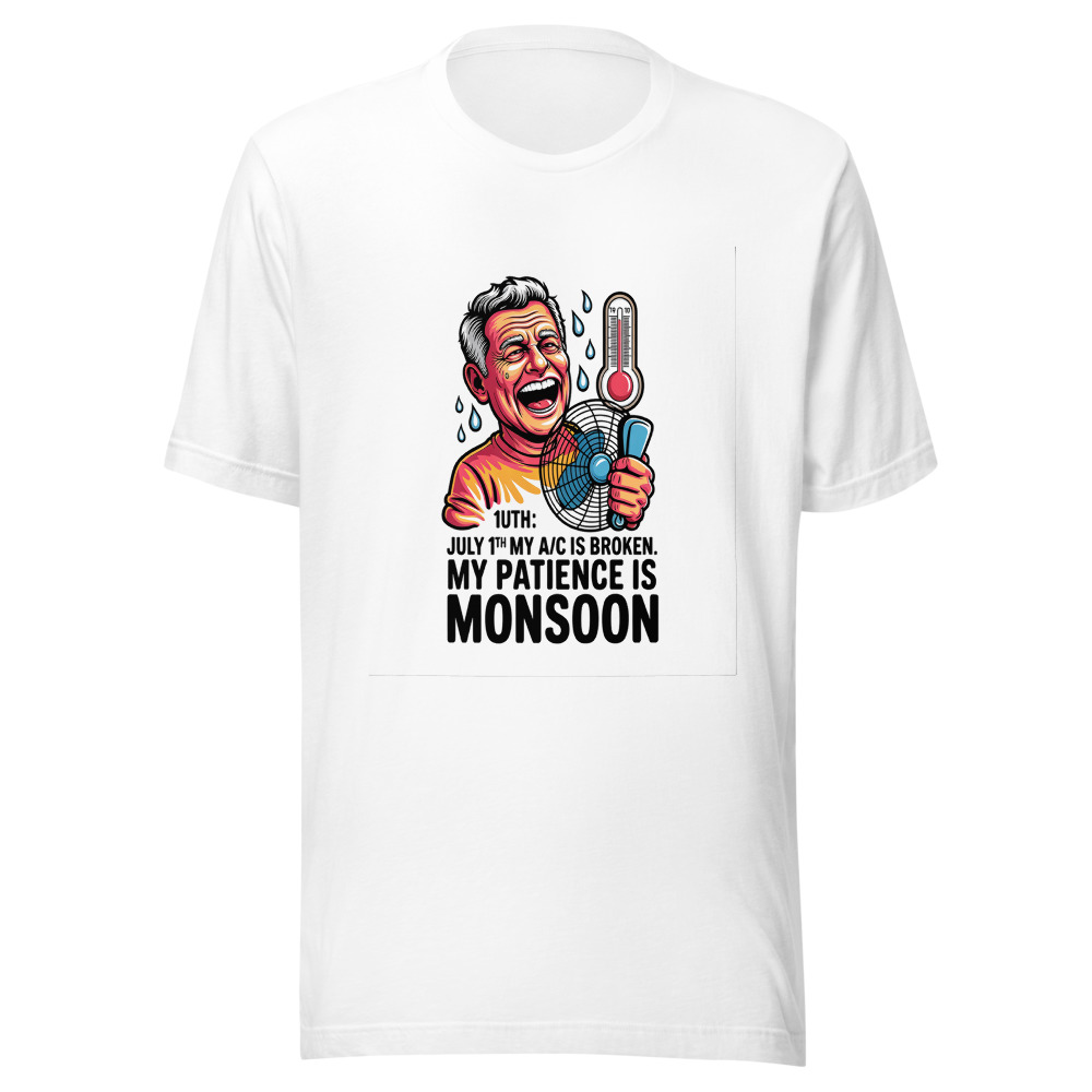 July 10th: My A/C Is Broken. My Patience Is Monsoon. - tshirt