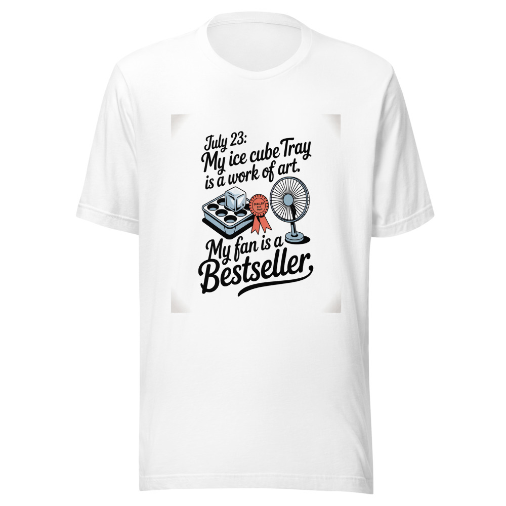 July 23: My Ice Cube Tray Is a Work of Art. My Fan Is a Bestseller. - tshirt