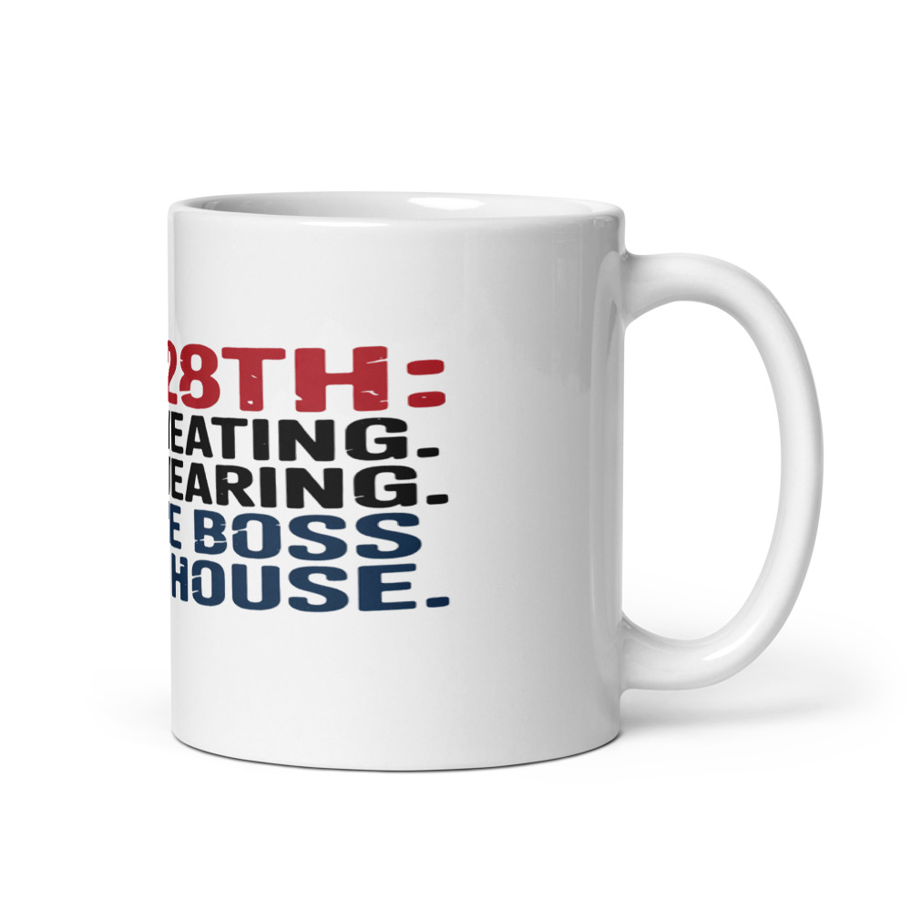 July 28th: Still Sweating. Still Swearing. Still the Boss of This House. - mug