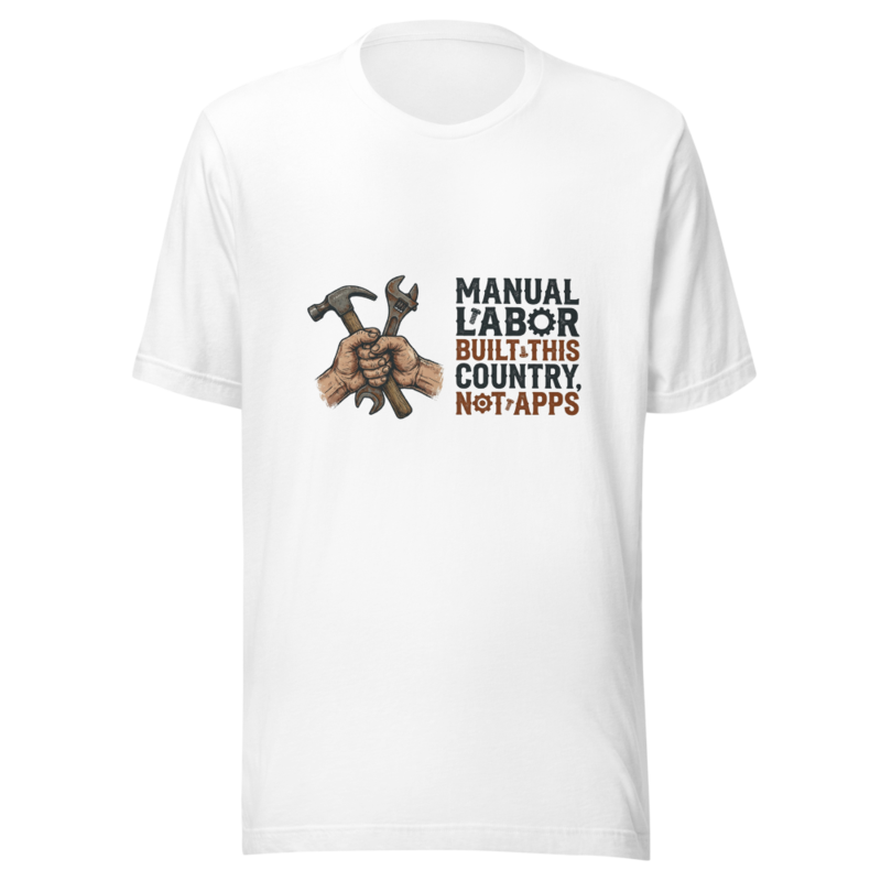 Manual Labor Built This Country, Not Apps - tshirt