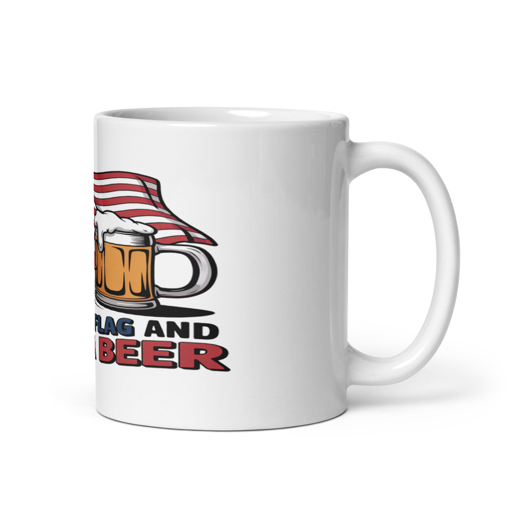 MEMORIAL DAY: THE ONLY DAY I FLY THE FLAG AND HOLD A BEER - mug