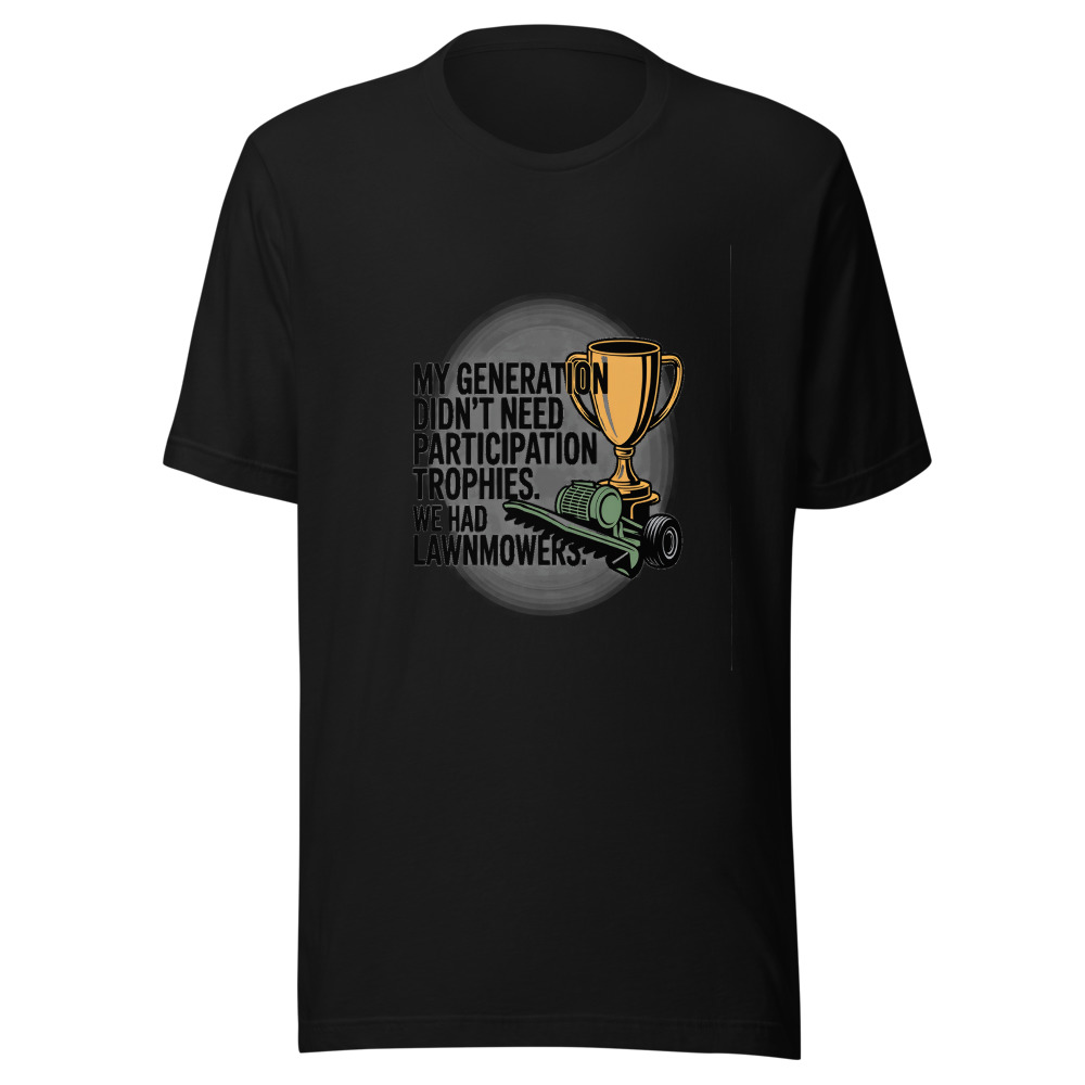 My Generation Didn't Need Participation Trophies. We Had Lawnmowers. - tshirt