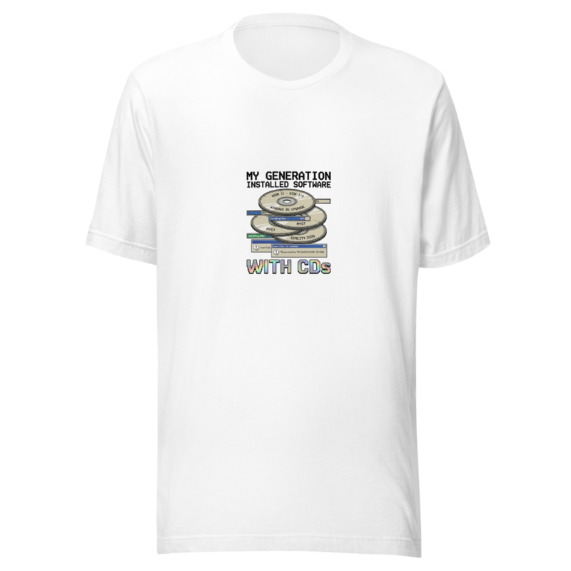 My Generation Installed Software with CDs - tshirt