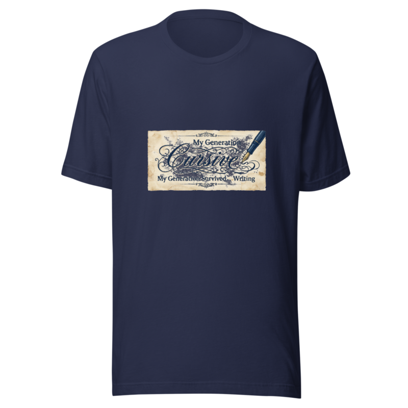 My Generation Survived Cursive Writing - tshirt
