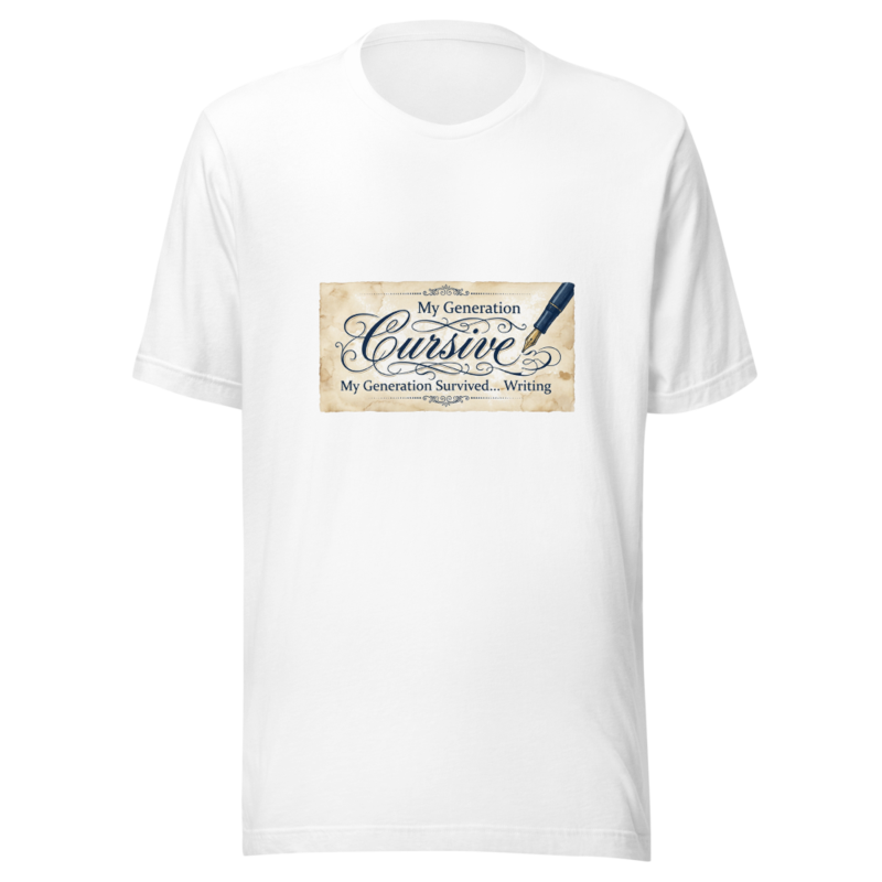 My Generation Survived Cursive Writing - tshirt