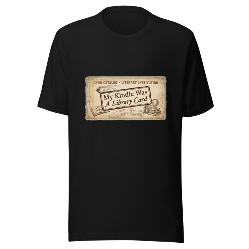 My Kindle Was A Library Card - tshirt
