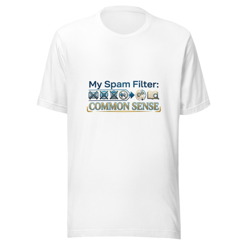 My Spam Filter: Common Sense - tshirt