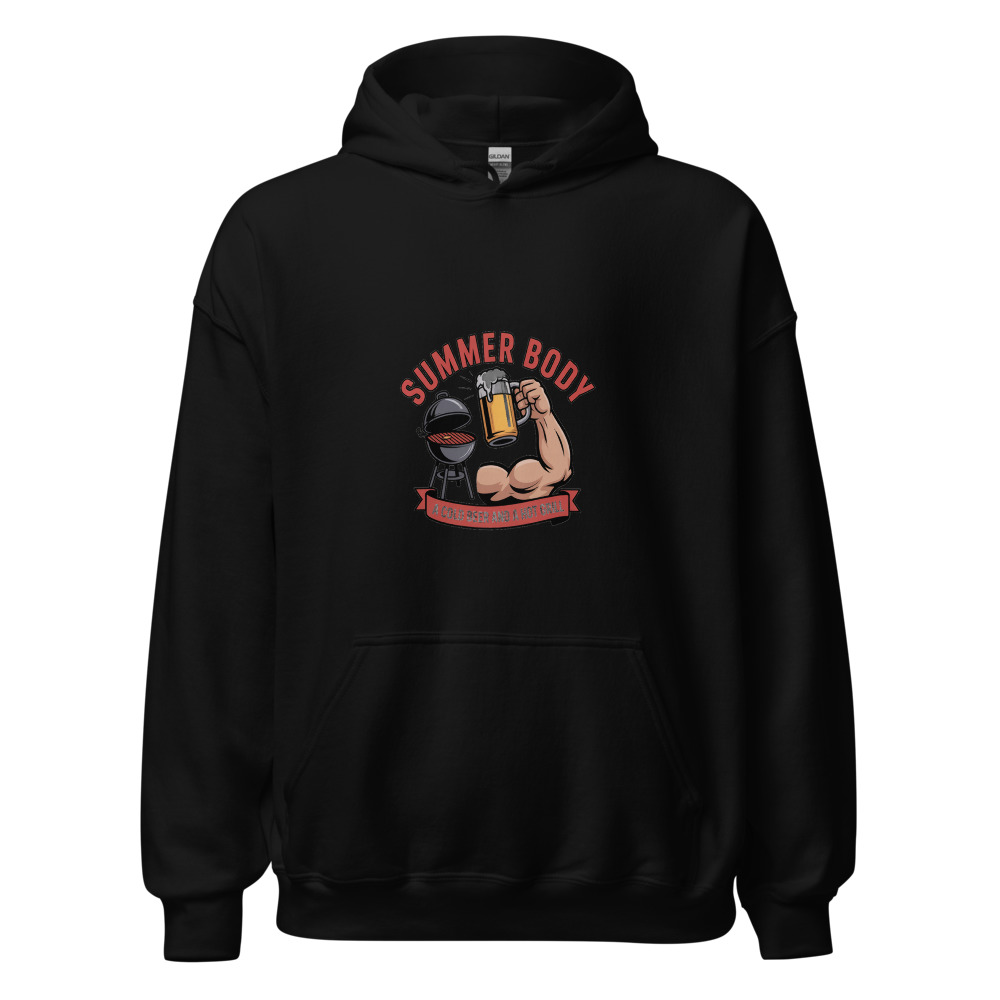 SUMMER BODY: A COLD BEER AND A HOT GRILL - hoodie