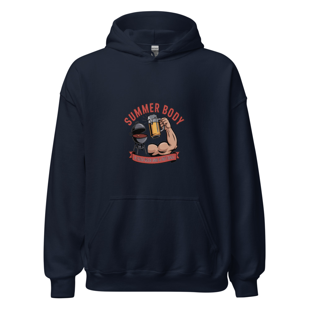 SUMMER BODY: A COLD BEER AND A HOT GRILL - hoodie
