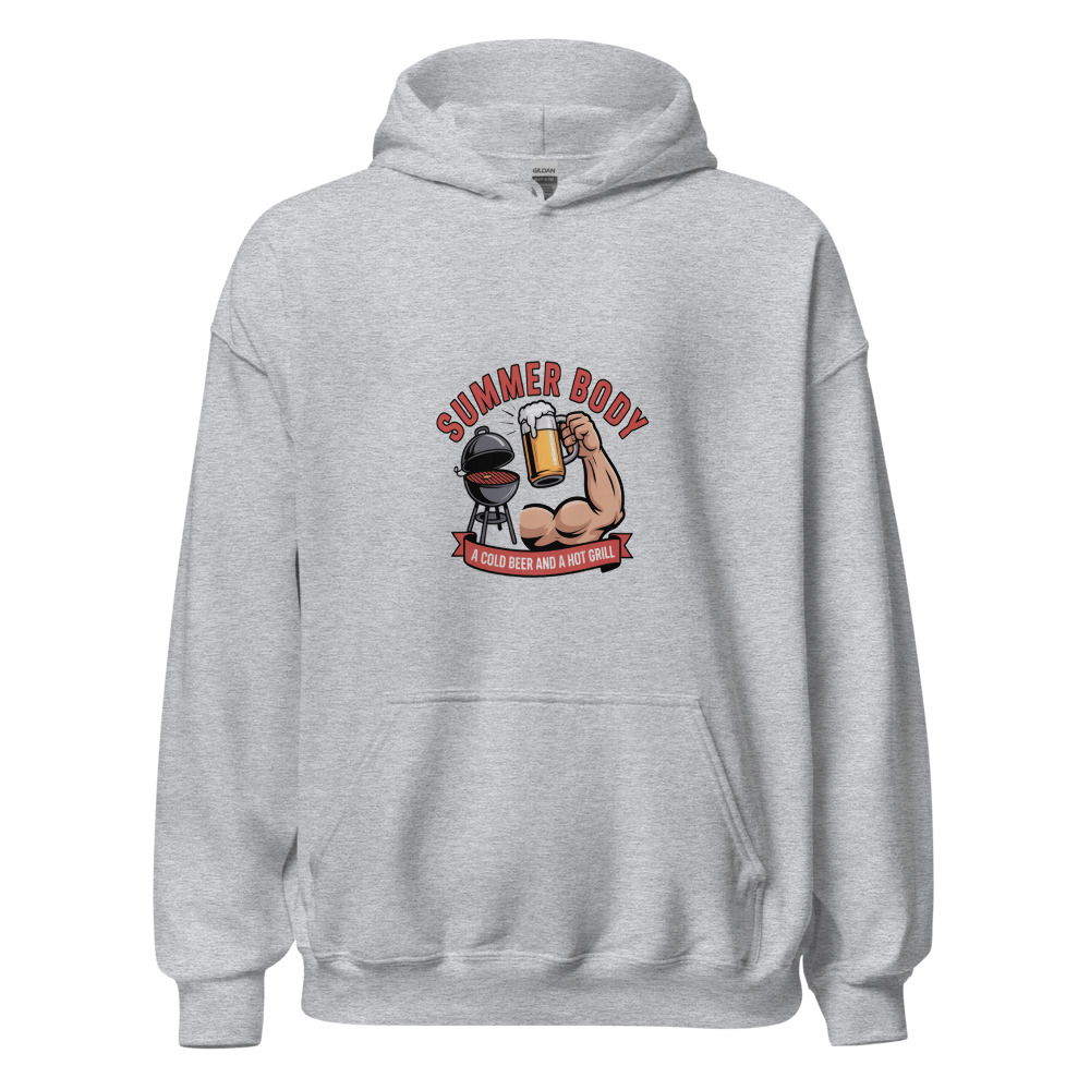 SUMMER BODY: A COLD BEER AND A HOT GRILL - hoodie