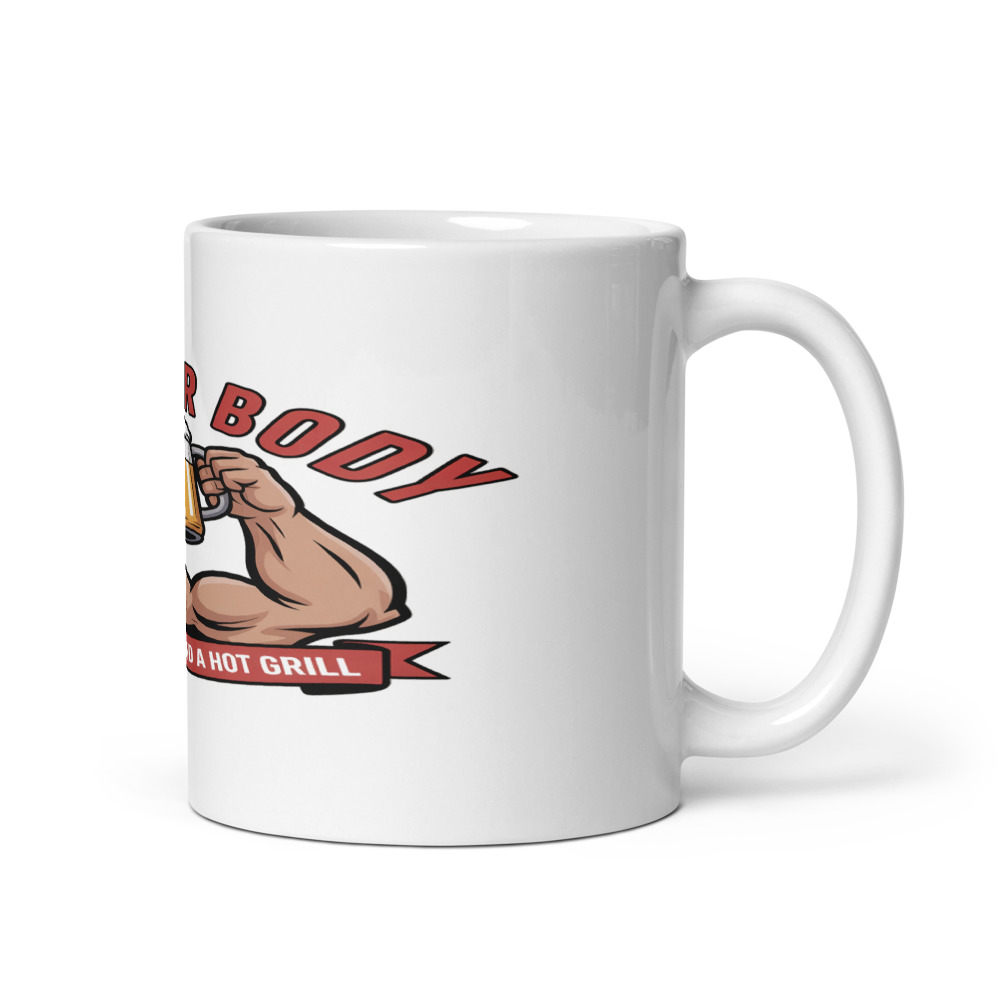 SUMMER BODY: A COLD BEER AND A HOT GRILL - mug