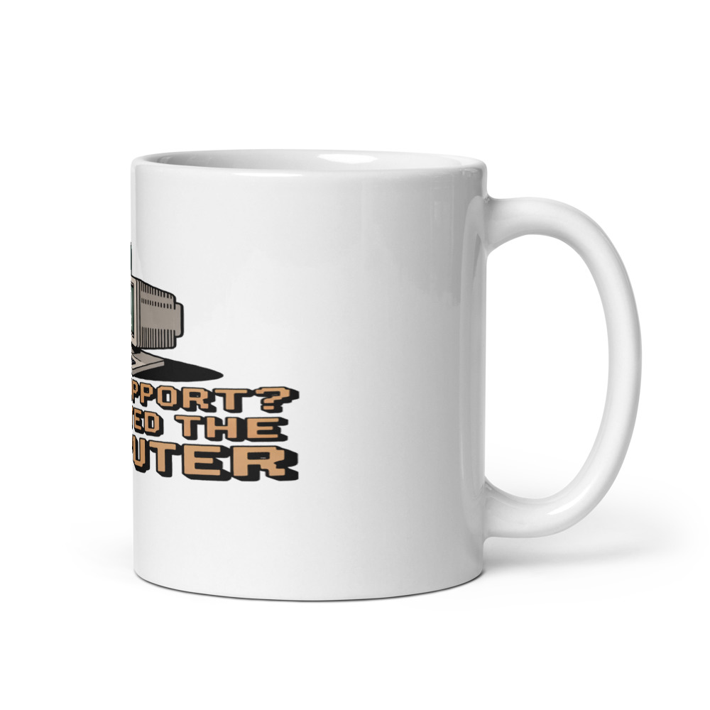 TECH SUPPORT? I INVENTED THE COMPUTER - mug