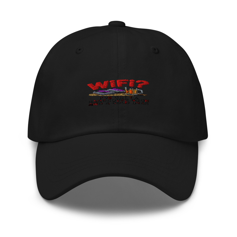 WiFi? I’ve Got a Hardcover Book and a Cold Beer - hat