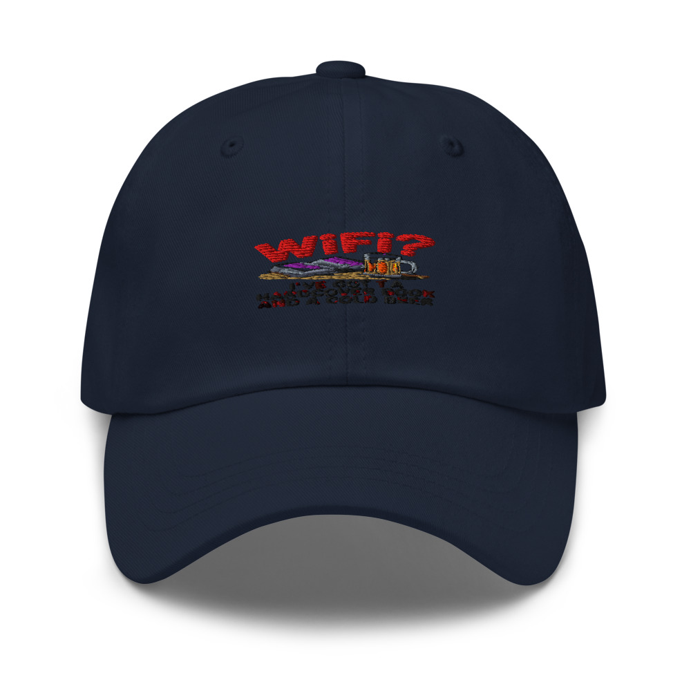 WiFi? I’ve Got a Hardcover Book and a Cold Beer - hat