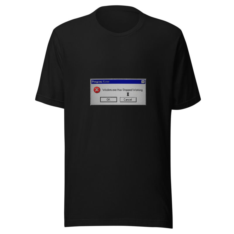 Wisdom.exe Has Stopped Working - tshirt