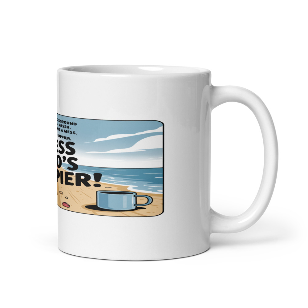 Your Zoom Background Is a Beach. My Living Room Is a Mess. Guess Who's Happier. - mug